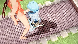 Genshin Impact Yaoi - Tartaglia x Chongyun HardSex - Sissy crossdress Japanese Asian Manga Anime Game Porn Unconcerned
